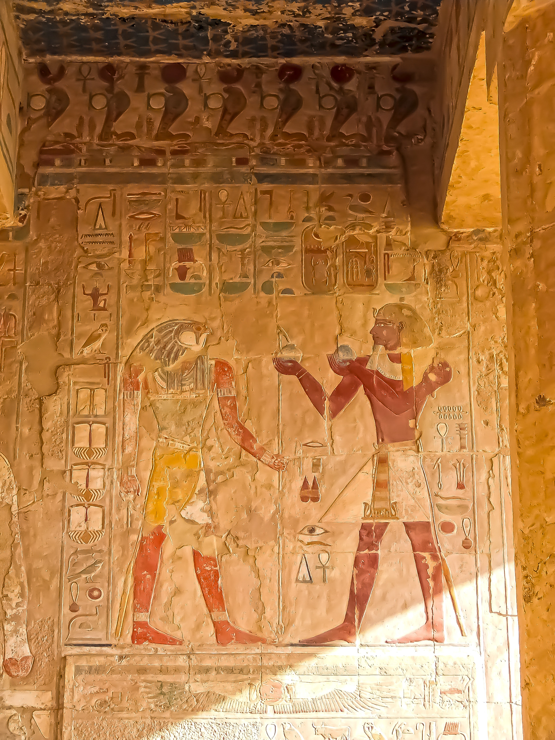 Mortuary Temple of Hatshepsut Frescoes 2.jpg
